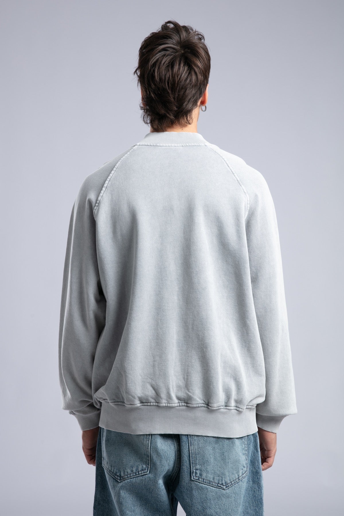 Yıkamalı Fermuarlı Sweatshirt