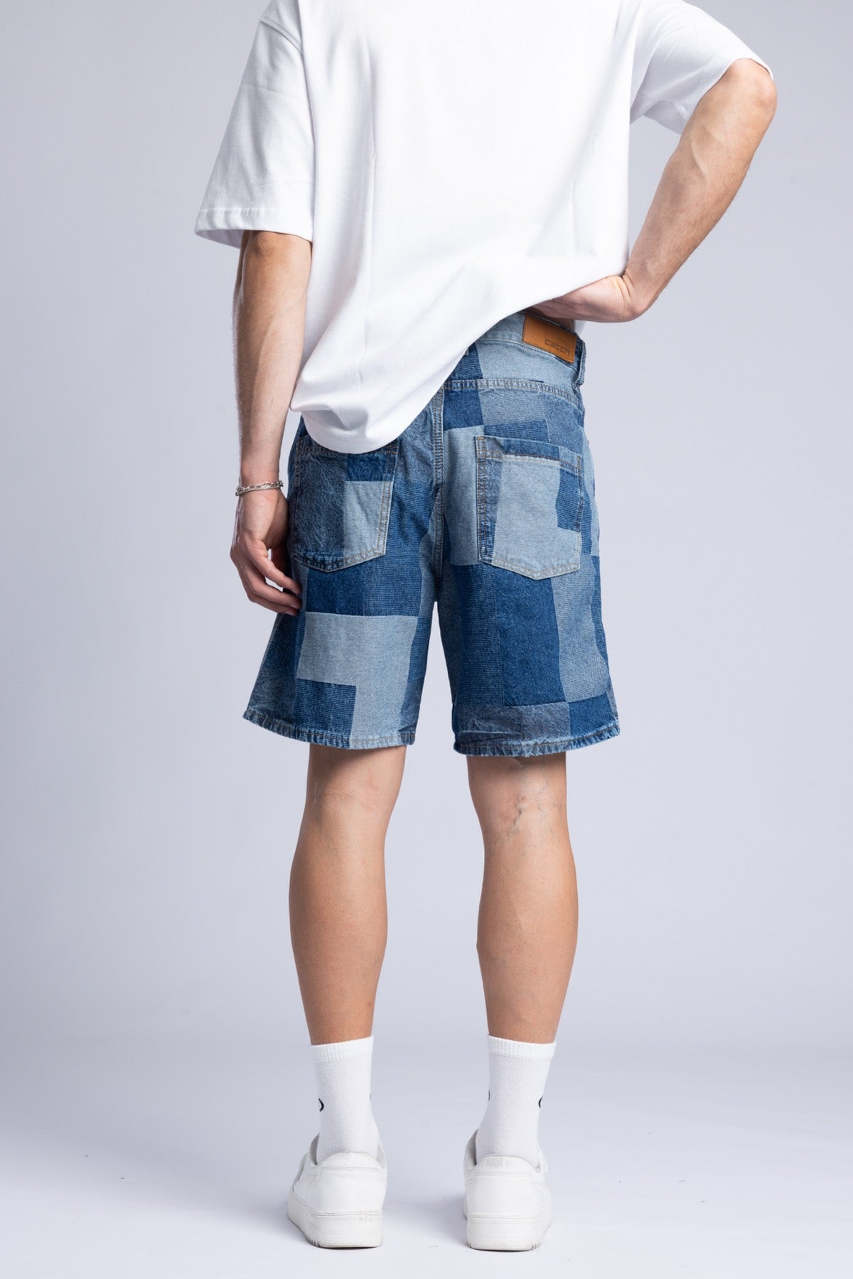 Parçalı Denim Şort