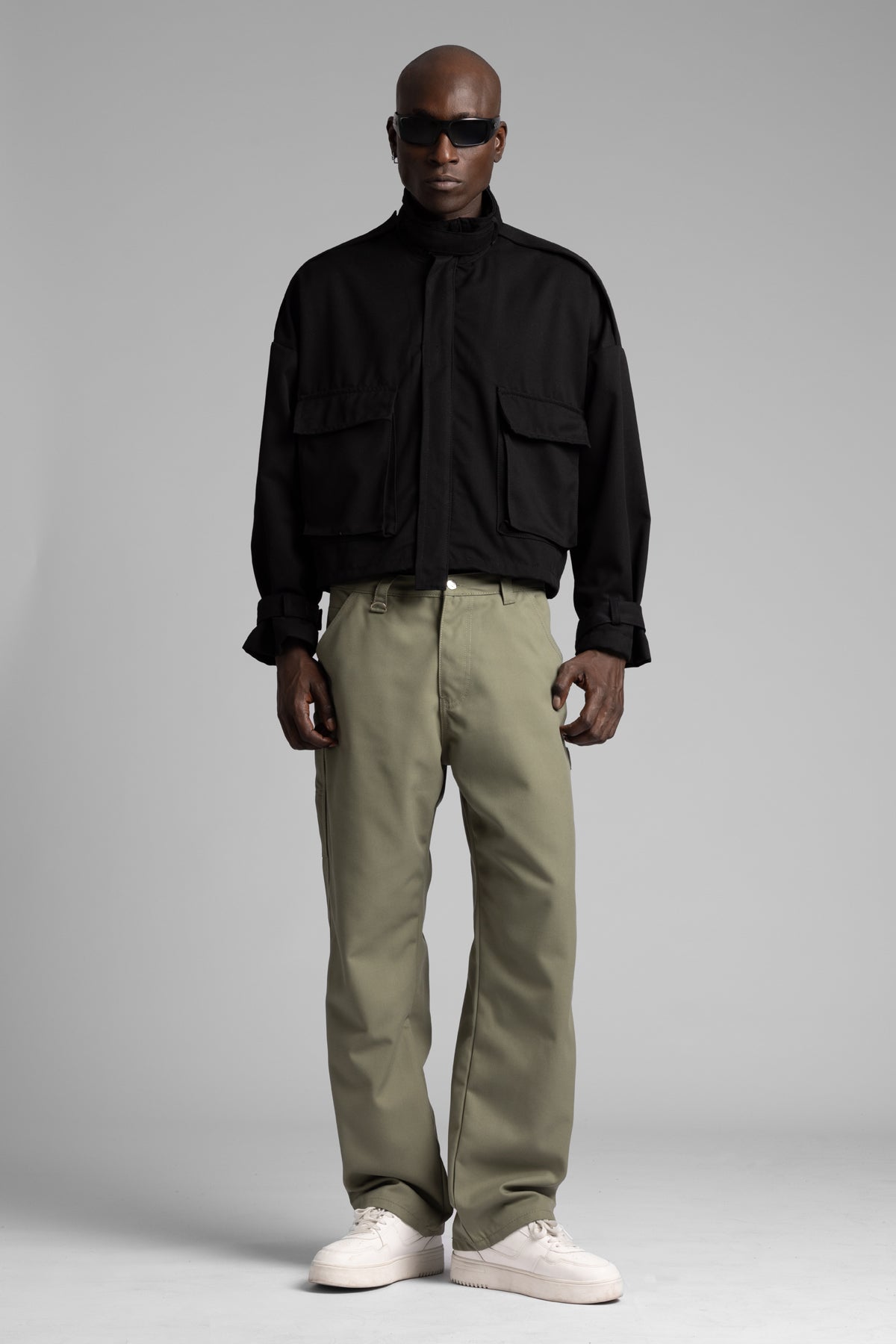 Şerit Detaylı Utility Denim Ceket