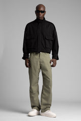 Şerit Detaylı Utility Denim Ceket