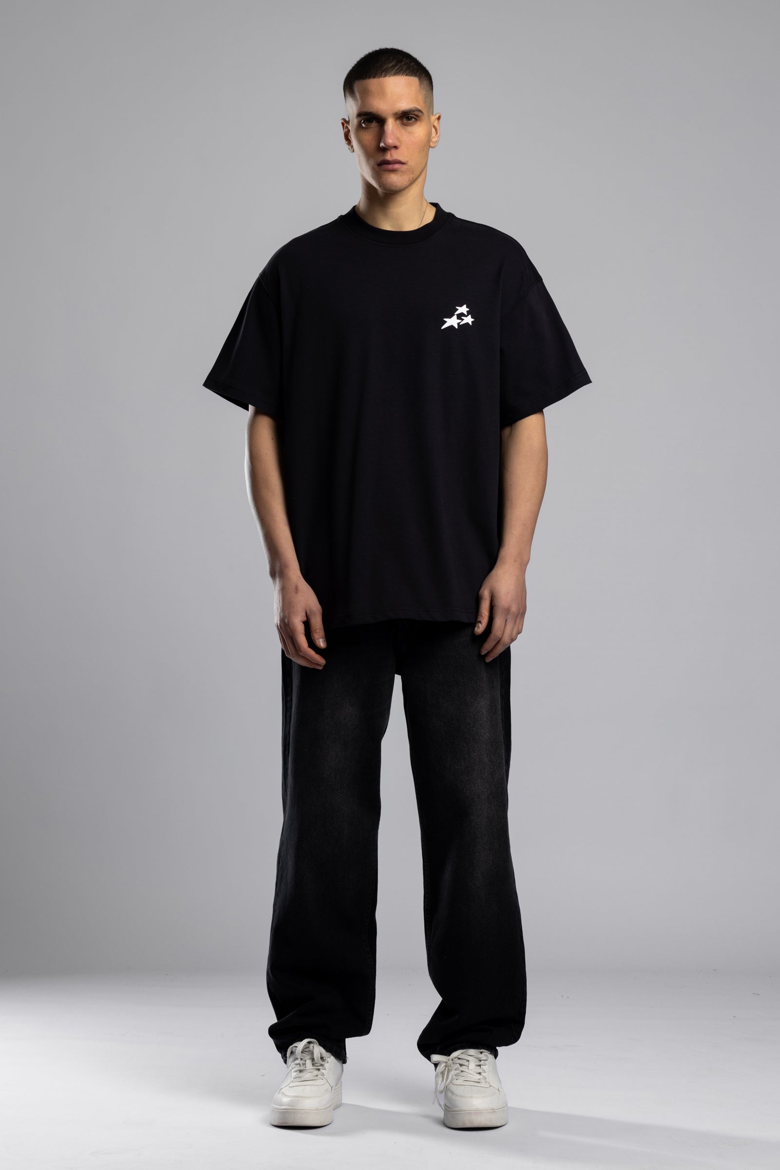 Kabartmalı Baskılı Oversize T-shirt