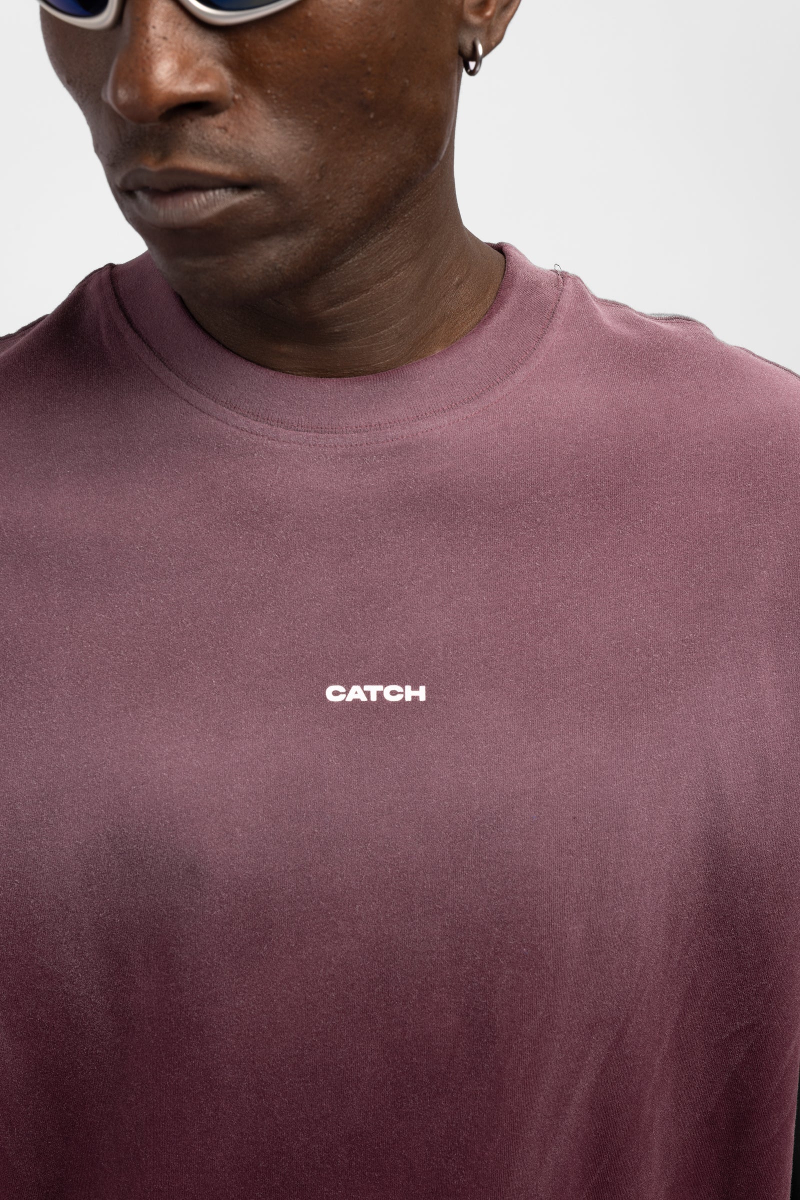 Degrade Yıkamalı Logo Baskılı T-Shirt