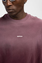 Degrade Yıkamalı Logo Baskılı T-Shirt