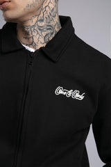 Minimal Nakışlı Fermuarlı Sweatshirt