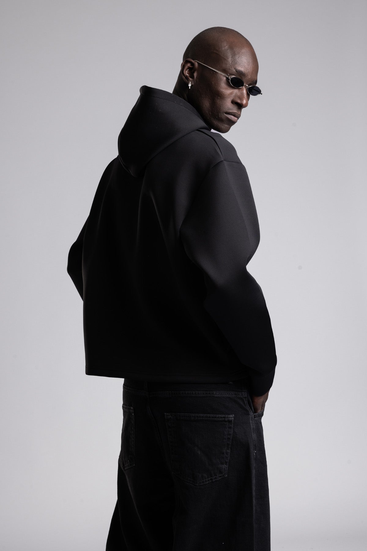 Çift Yön Fermuarlı Kapüşonlu Sweatshirt