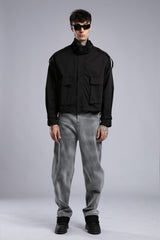 Şerit Detaylı Utility Ceket