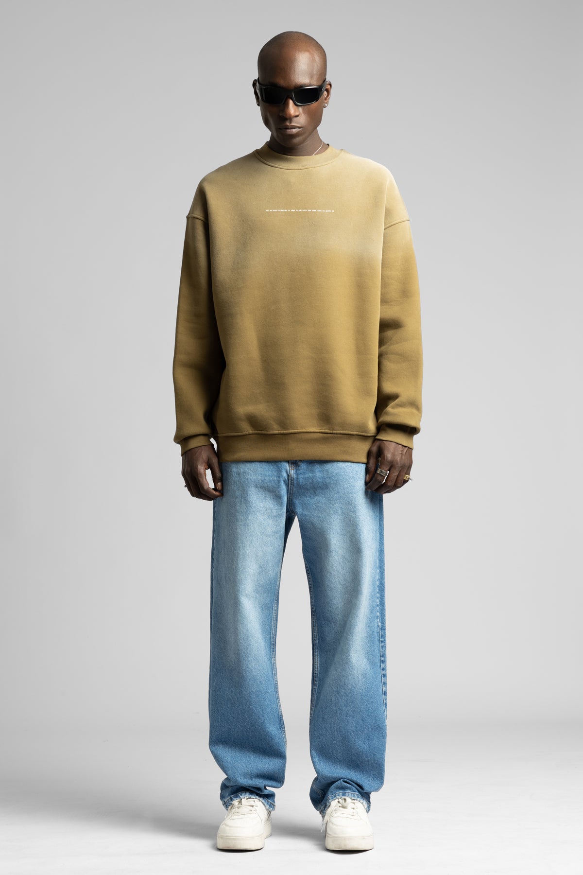 Minimal Yazı Detaylı Pistole Sweatshirt