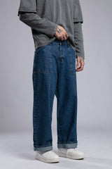Utility Detaylı Oversize Jean
