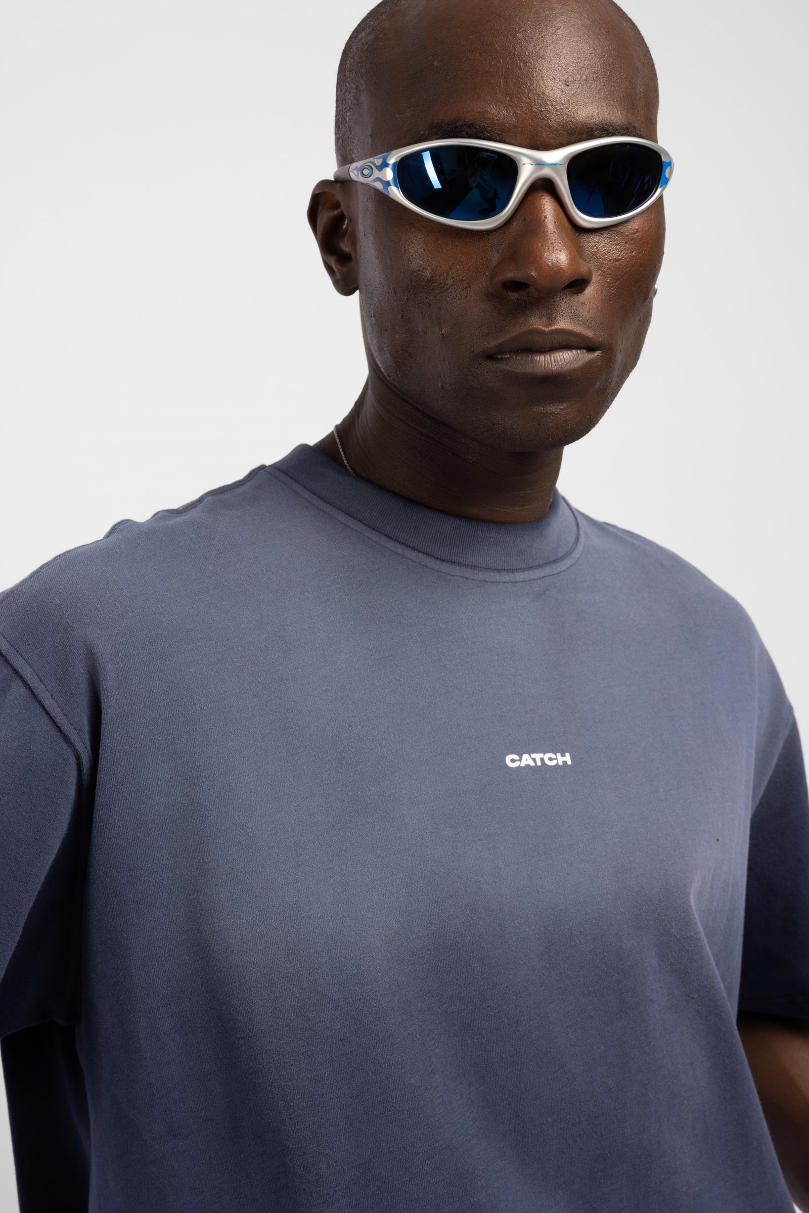 Degrade Yıkamalı Logo Baskılı T-Shirt