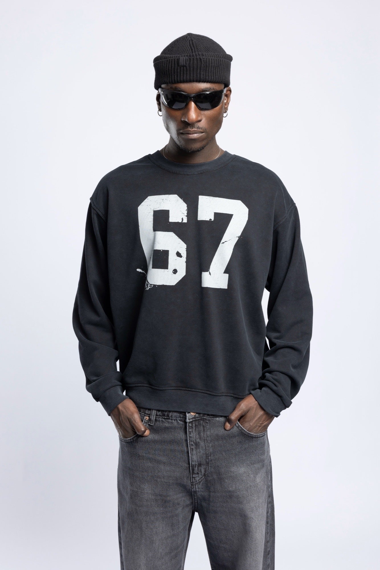 67 Baskılı Washed Oversize Sweatshirt 1|oldu-media-mtwznziy-lw1sc8|000