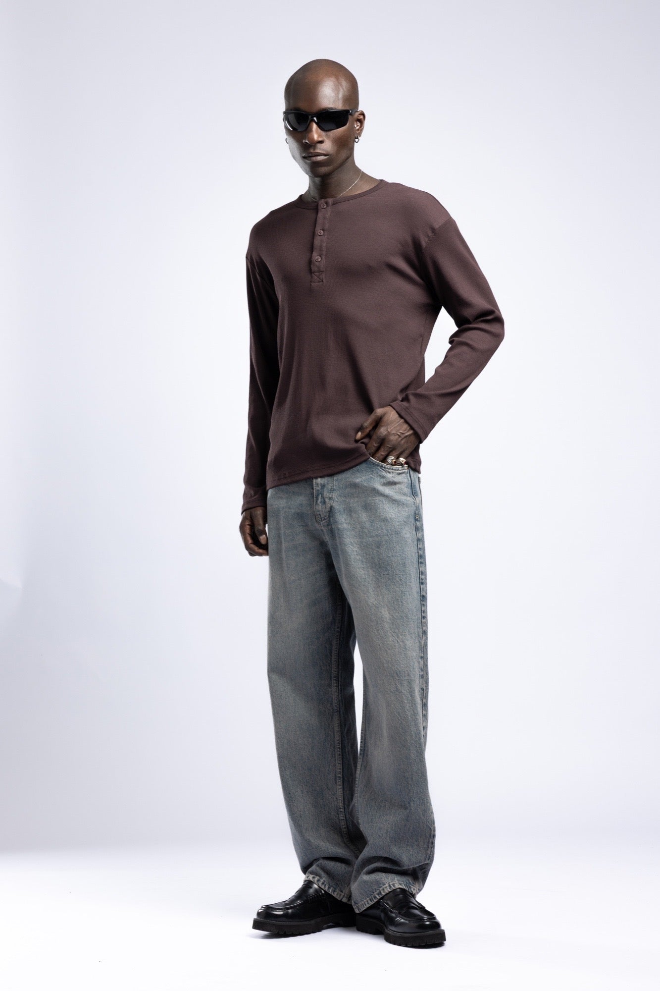 Henley Yaka Fitilli Düğmeli Uzun Kollu Sweatshirt 1|oldu-media-mupg156m-axh9fy|000