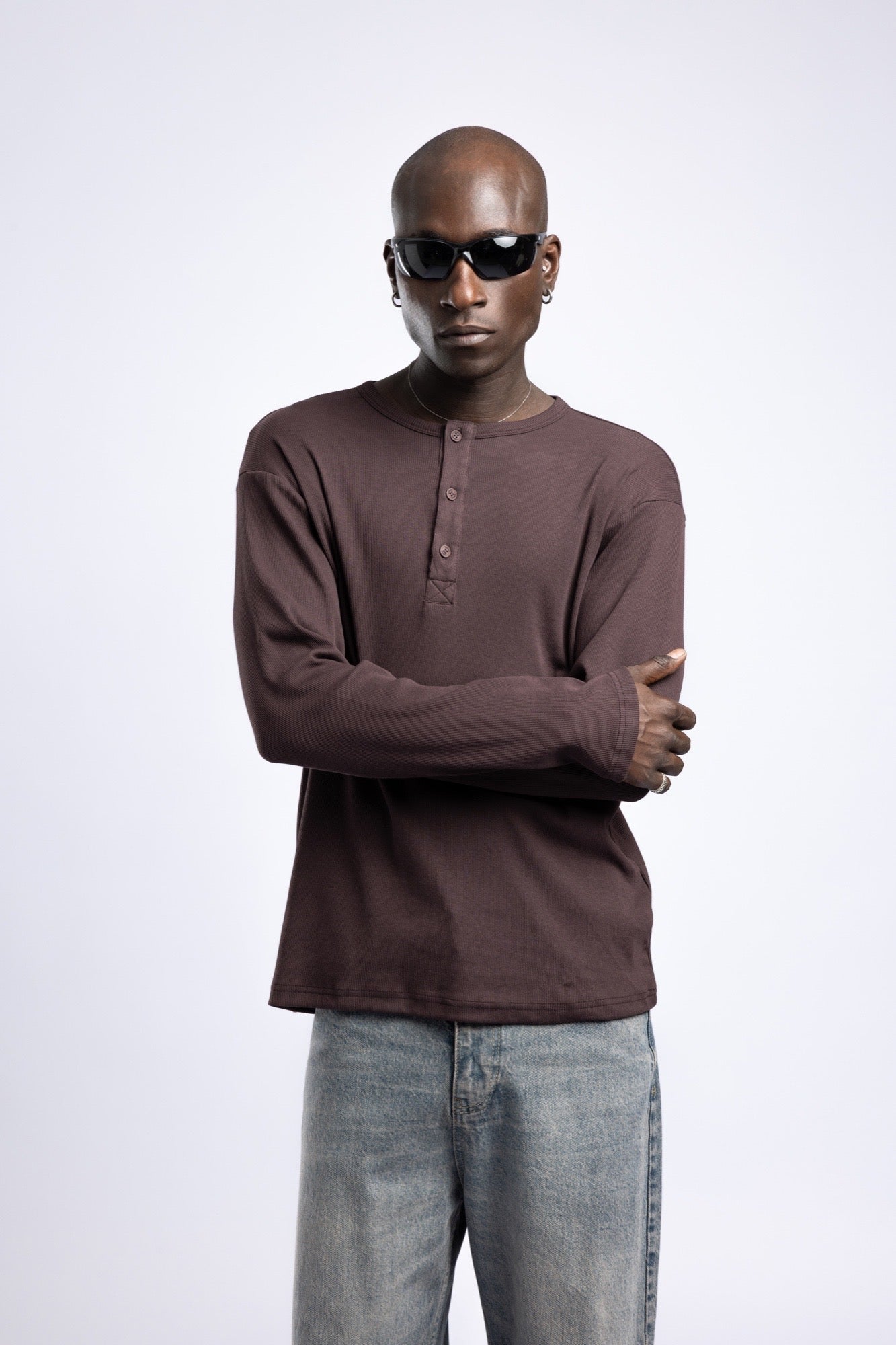 Henley Yaka Fitilli Düğmeli Uzun Kollu Sweatshirt 2|oldu-media-mupg156m-axh9fy|001