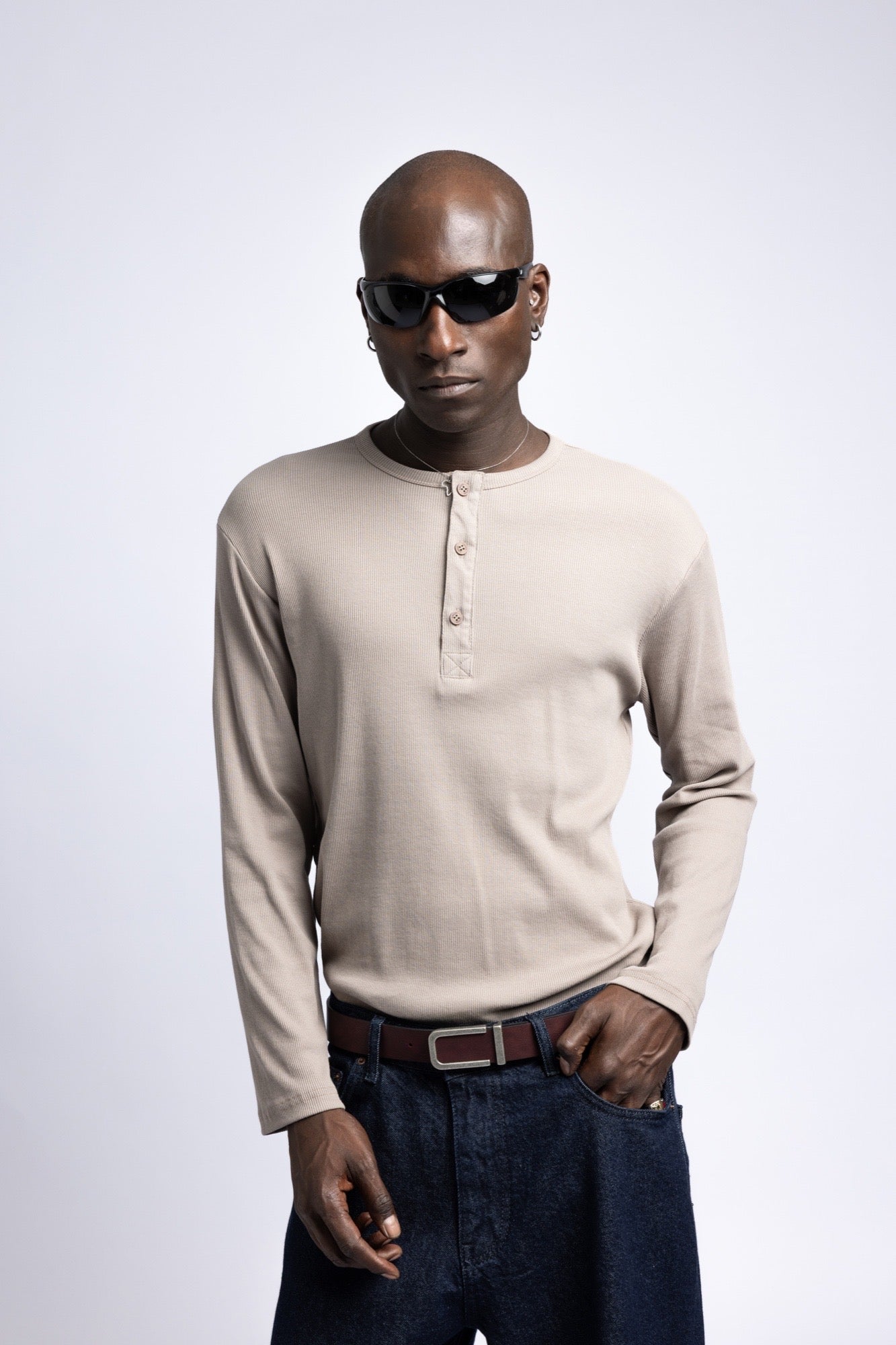 Henley Yaka Fitilli Düğmeli Uzun Kollu Sweatshirt 2|oldu-media-mupg132r-4j93l0|001