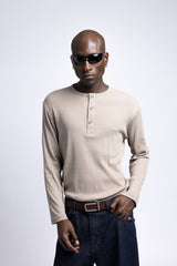 Henley Yaka Fitilli Düğmeli Uzun Kollu Sweatshirt 2|oldu-media-mupg132r-4j93l0|001