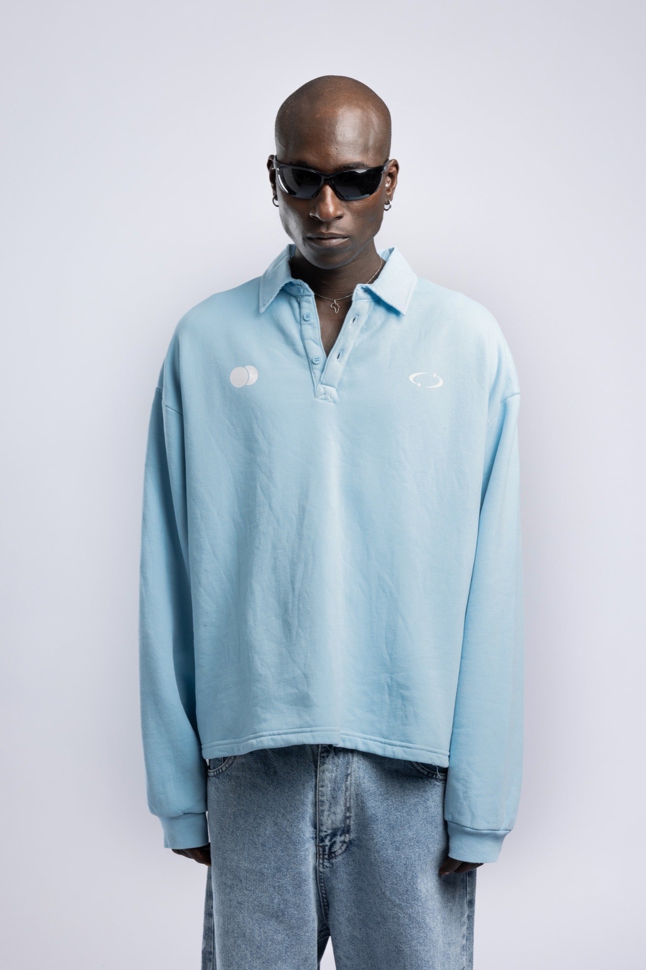 Polo Yaka Dugmeli Yazi Baskili Sweatshirt 1|oldu-media-mupg75az-z0eph5|000