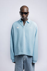 Polo Yaka Dugmeli Yazi Baskili Sweatshirt 1|oldu-media-mupg75az-z0eph5|000