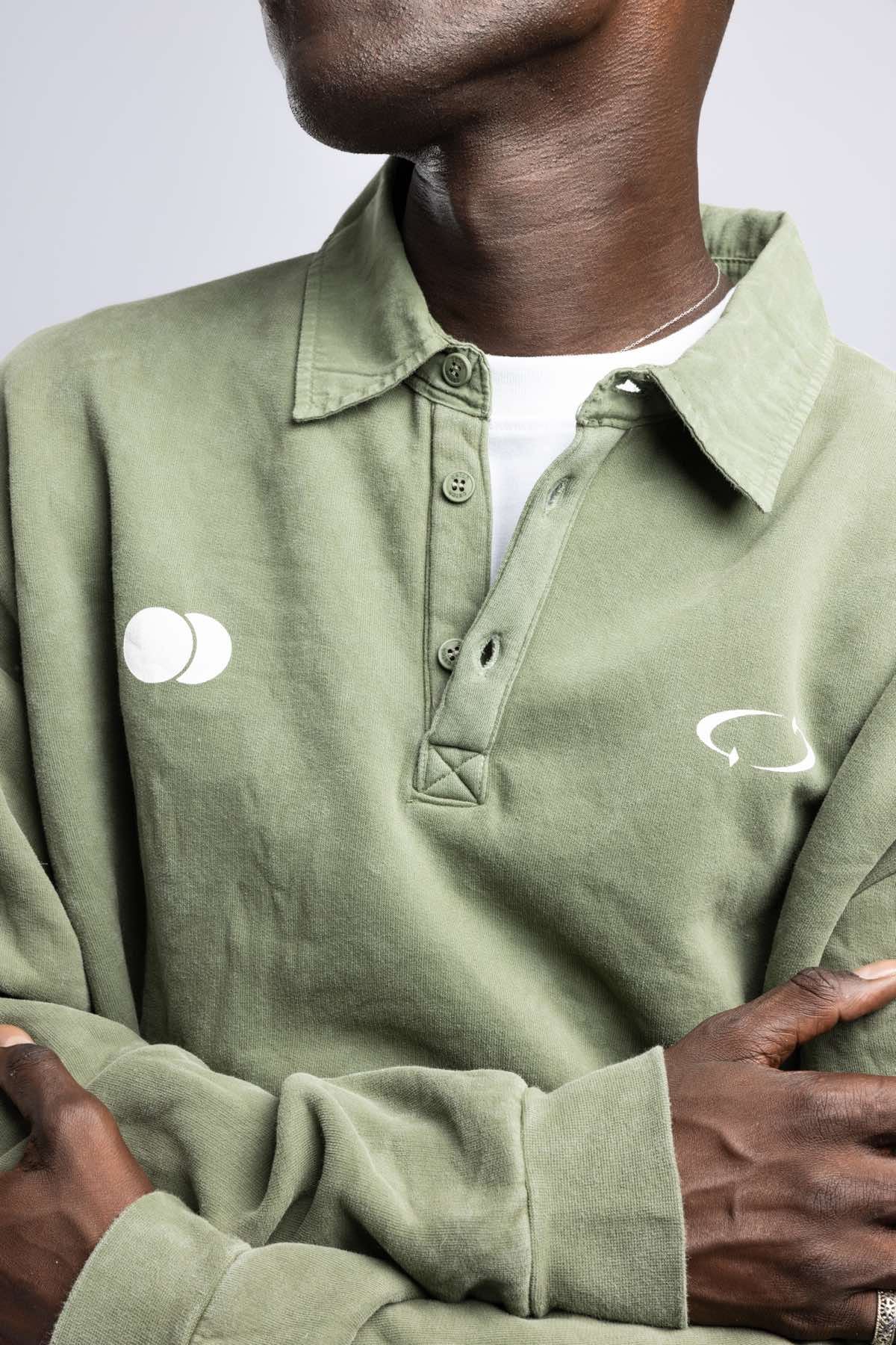 Polo Yaka Dugmeli Yazi Baskili Sweatshirt 5|oldu-media-mupg72mg-bh3o9m|004