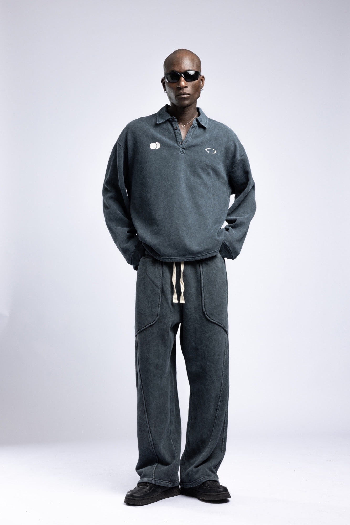 Polo Yaka Dugmeli Yazi Baskili Sweatshirt 1|oldu-media-mupg73ua-63iipj|000