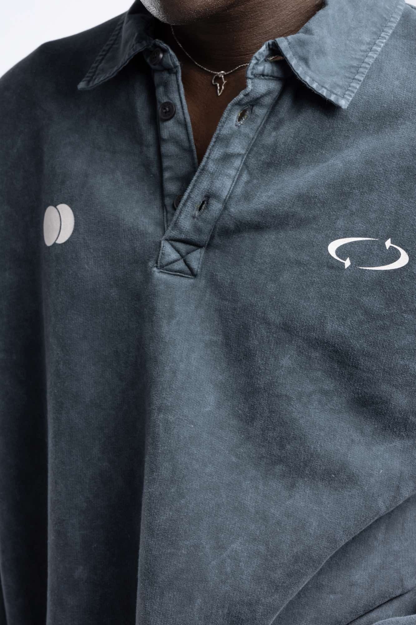 Polo Yaka Dugmeli Yazi Baskili Sweatshirt 4|oldu-media-mupg73ua-63iipj|003