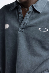Polo Yaka Dugmeli Yazi Baskili Sweatshirt 4|oldu-media-mupg73ua-63iipj|003