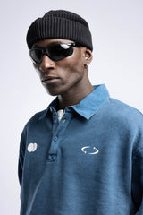 Polo Yaka Dugmeli Yazi Baskili Sweatshirt 3|oldu-media-mupg766y-c0oqkr|002