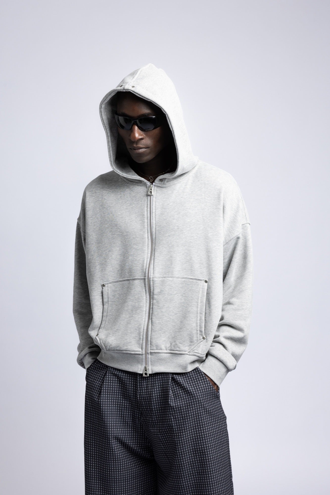 Çift Yönlü Fermuarlı Kapüşonlu Sweatshirt 2|oldu-media-mupt908k-mzmxh2|001