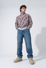 Fermuarlı Beli Büzgülü Oversize Polar Sweatshirt 1|oldu-media-mv6g1una-ir9s7u|000