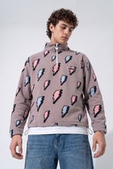Fermuarlı Beli Büzgülü Oversize Polar Sweatshirt 2|oldu-media-mv6g1una-ir9s7u|001