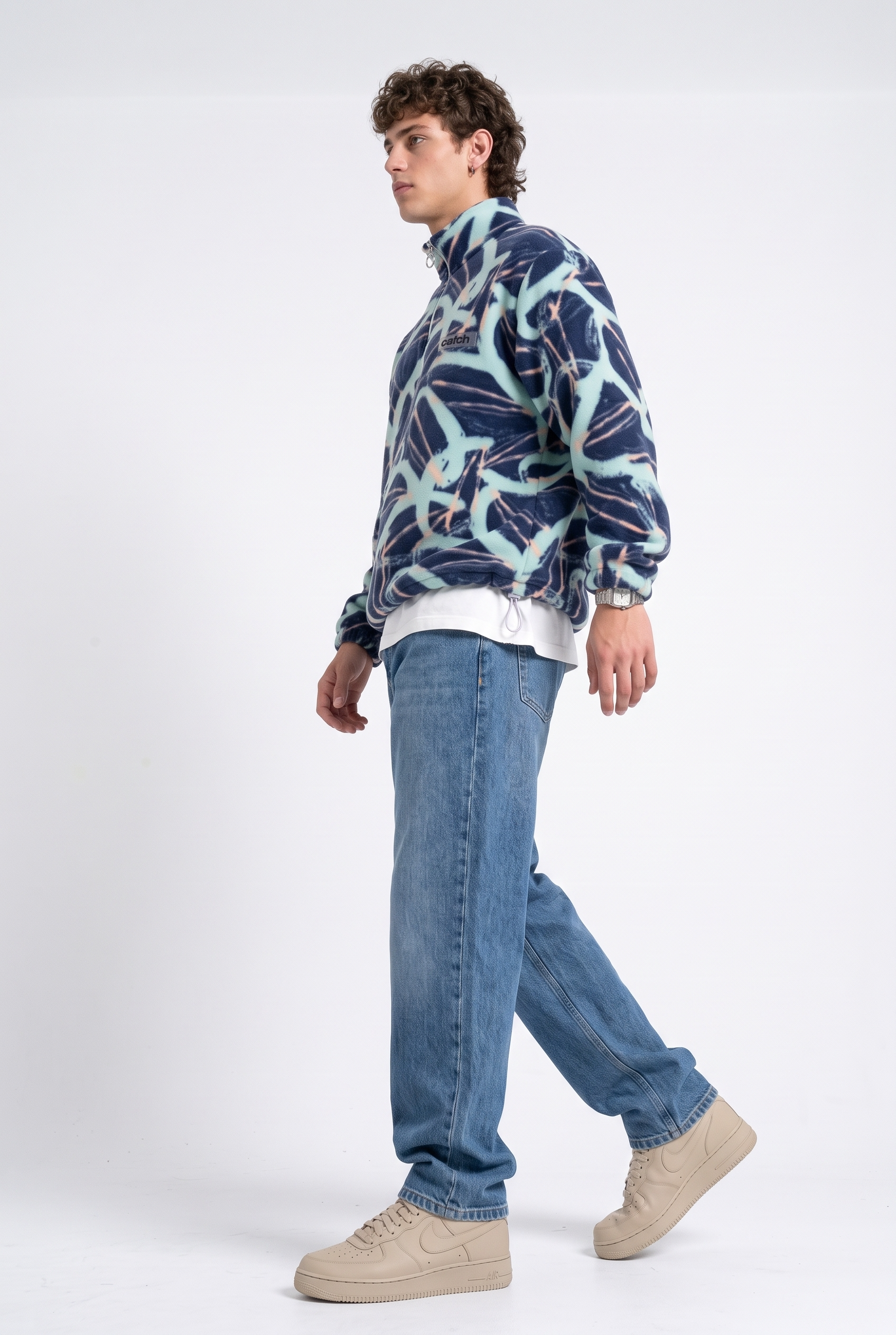 Fermuarlı Beli Büzgülü Oversize Polar Sweatshirt 4|oldu-media-mv6g1wec-atnz0m|003