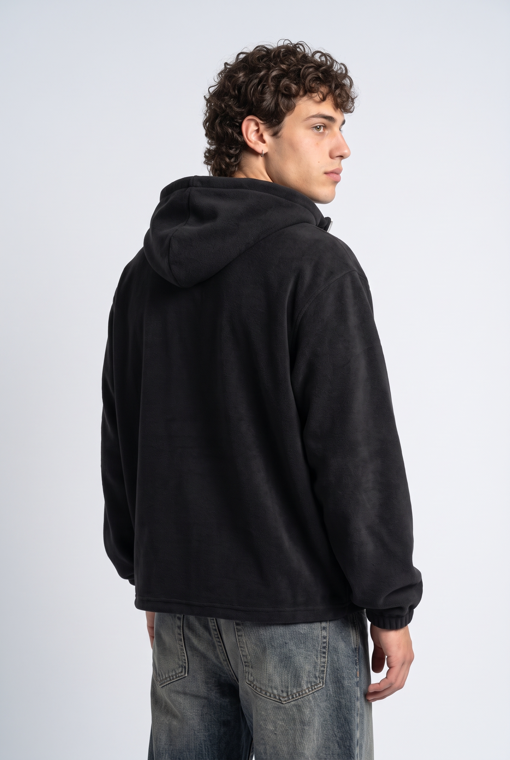 Yarım Fermuarlı Kapüşonlu Polar Sweatshirt 4|oldu-media-mvf9dcvq-g5wp0z|003