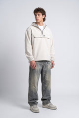 Yarım Fermuarlı Kapüşonlu Polar Sweatshirt 1|oldu-media-mvf9dg21-fmr713|000