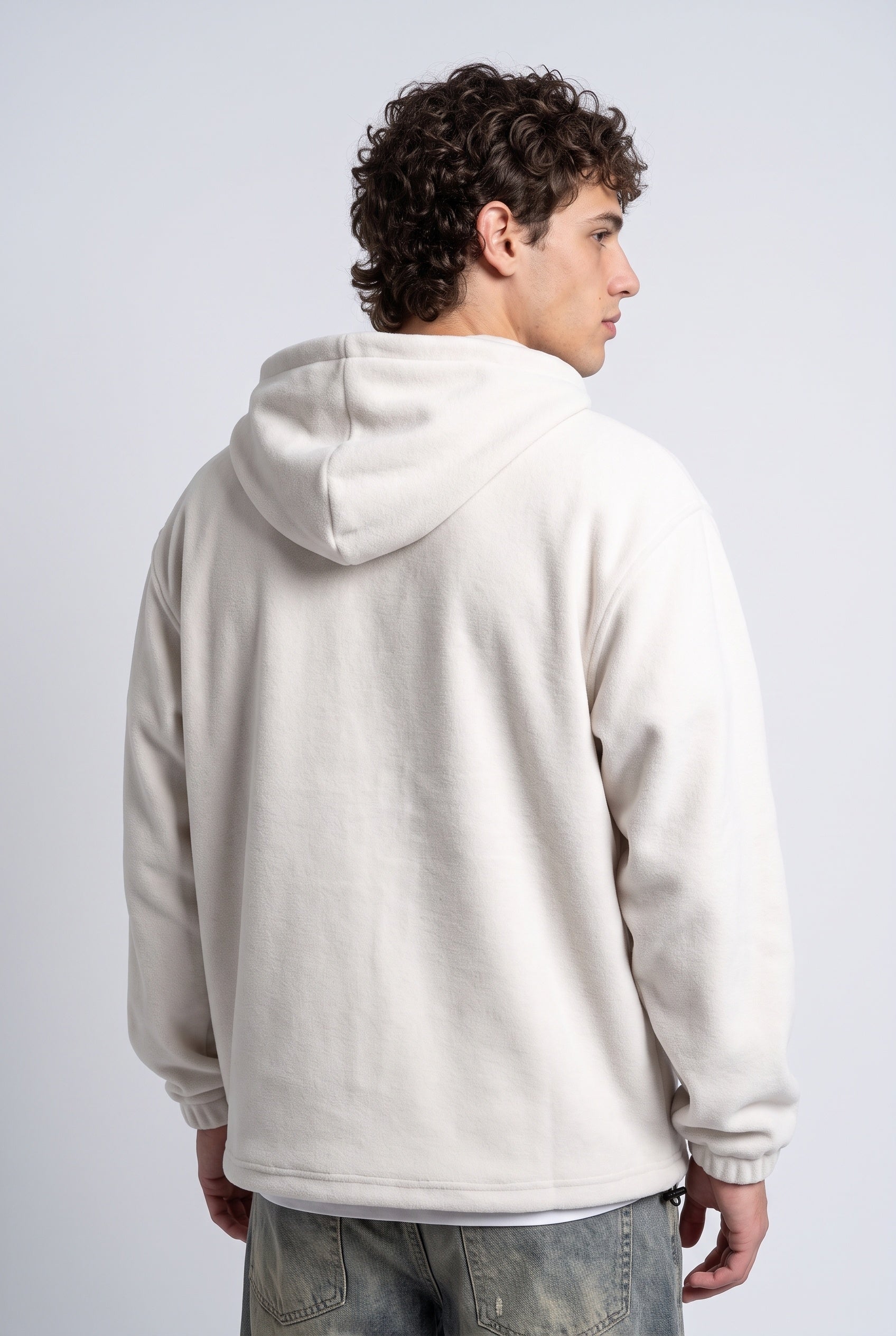Yarım Fermuarlı Kapüşonlu Polar Sweatshirt 5|oldu-media-mvf9dg21-fmr713|004