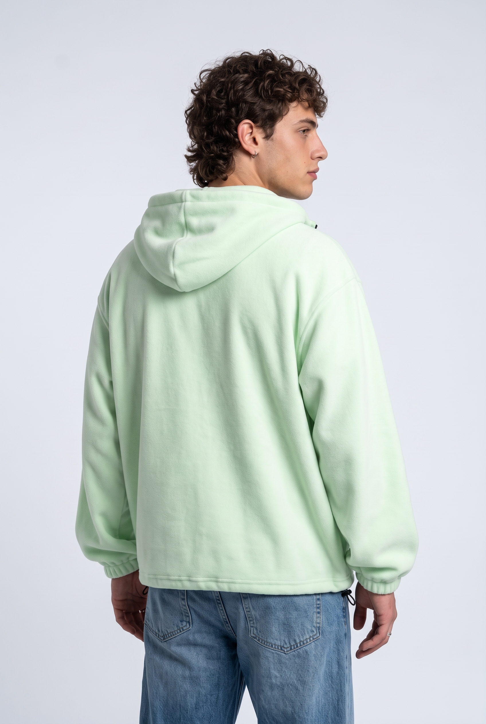 Yarım Fermuarlı Kapüşonlu Polar Sweatshirt 4|oldu-media-mvf9difw-508qwx|003
