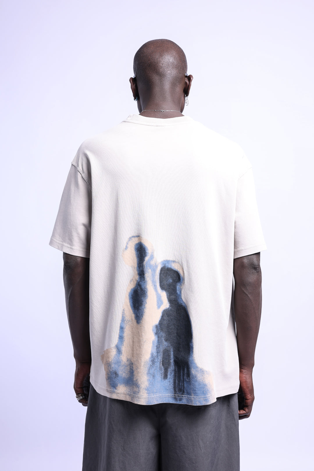 Blurred Silhouette Oversize T-Shirt