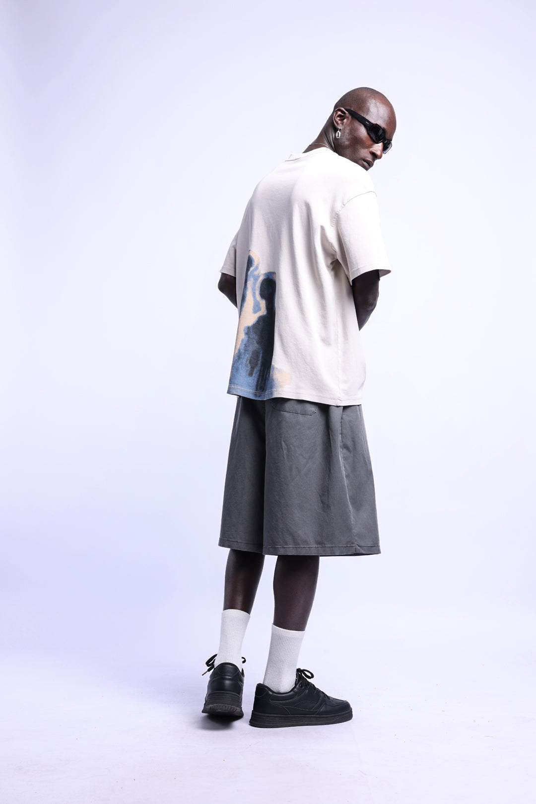 Blurred Silhouette Oversize T-Shirt