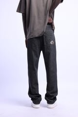 Minimal Nakış Detaylı Baggy Jean