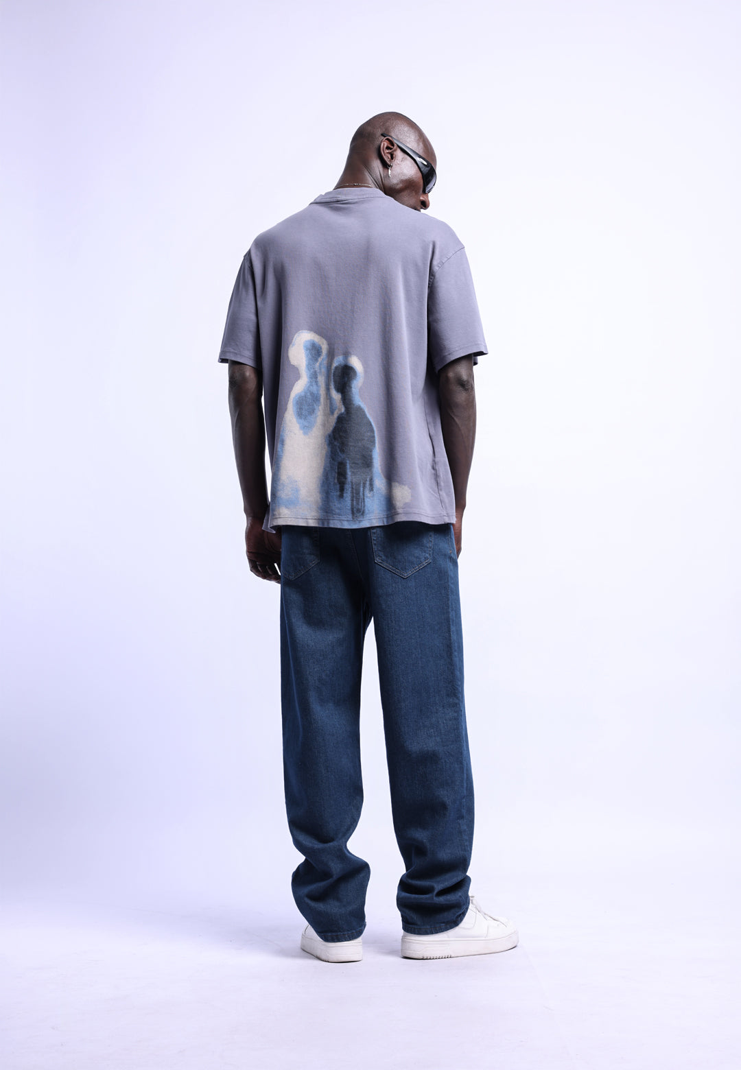 Blurred Silhouette Oversize T-Shirt