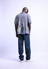 Blurred Silhouette Oversize T-Shirt