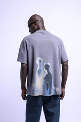 Blurred Silhouette Oversize T-Shirt