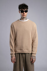 Arka Nakışlı Triko Kazak