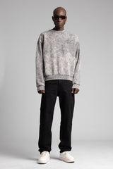 Nakışlı Yıkamalı Sweatshirt