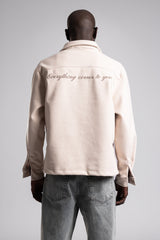 Arka Nakış Detaylı Kaşe Gömlek