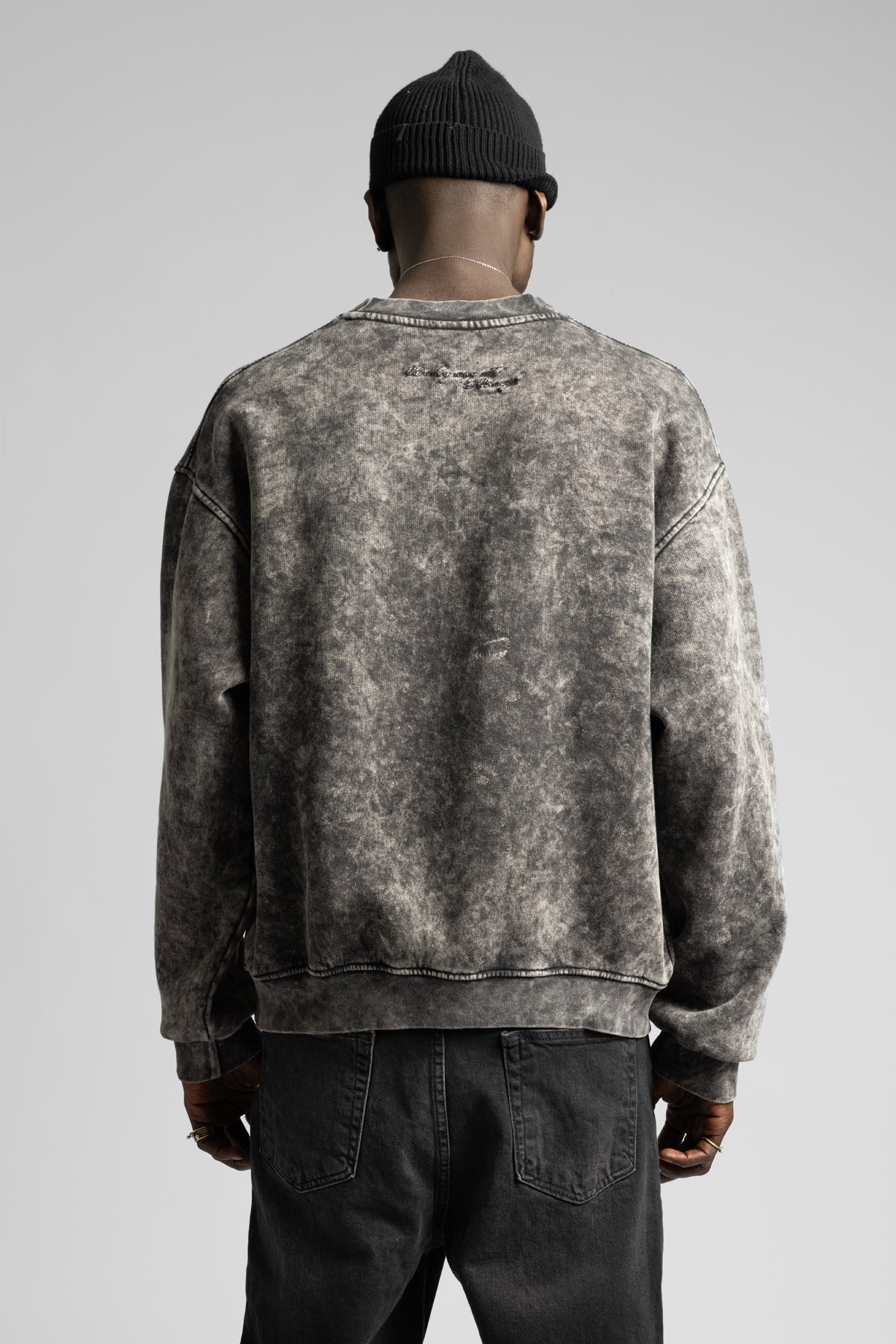 Basic Yıkamalı Sweatshirt