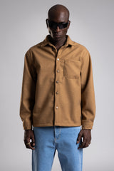 Arka Nakış Detaylı Kaşe Gömlek