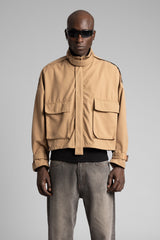 Şerit Detaylı Utility Denim Ceket