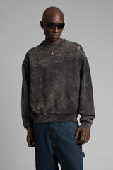 Nakışlı Yıkamalı Sweatshirt