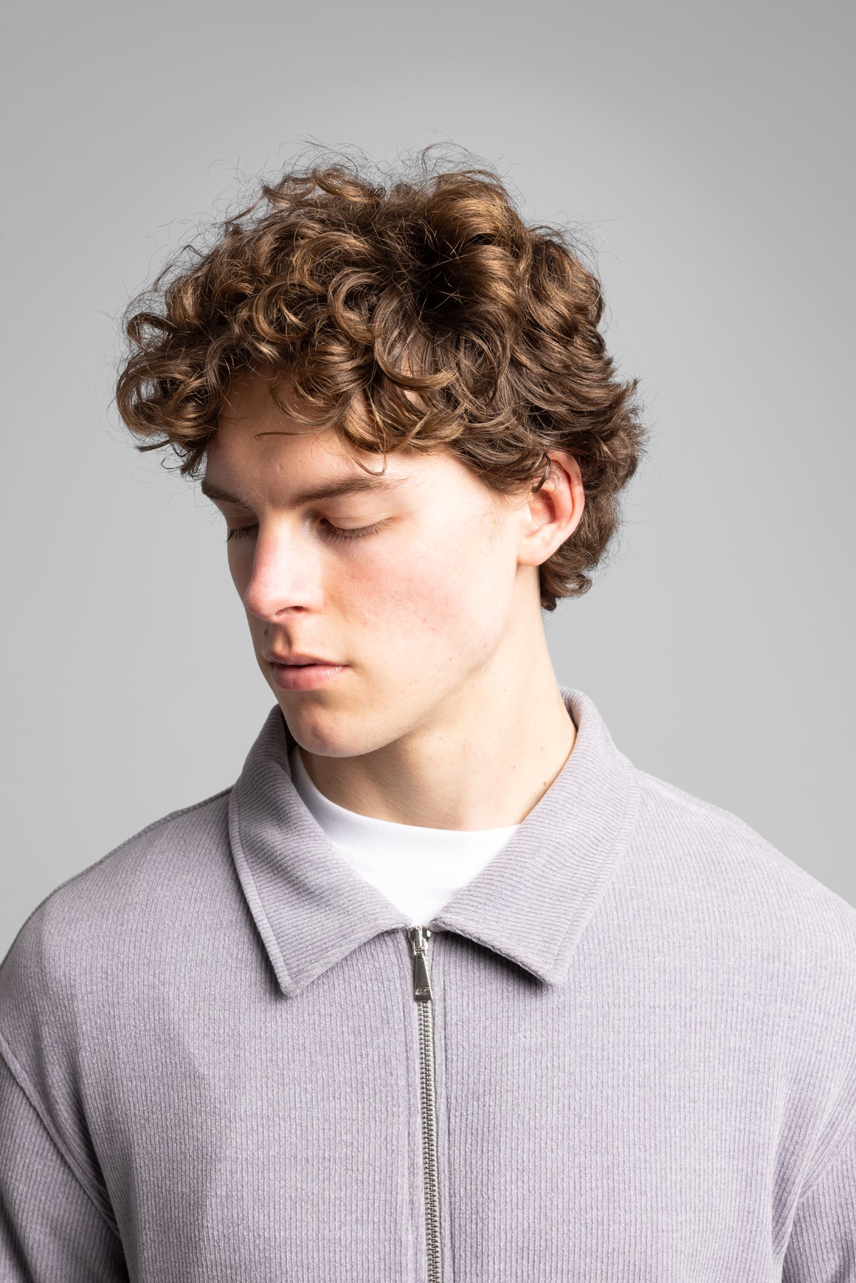 Fermuarlı Fitilli Sweatshirt