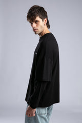 Minimal Logo Detaylı Basic İnce Sweatshirt