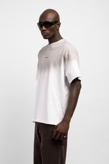 Degrade Yıkamalı Logo Baskılı T-Shirt