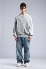 Yıkamalı Fermuarlı Sweatshirt